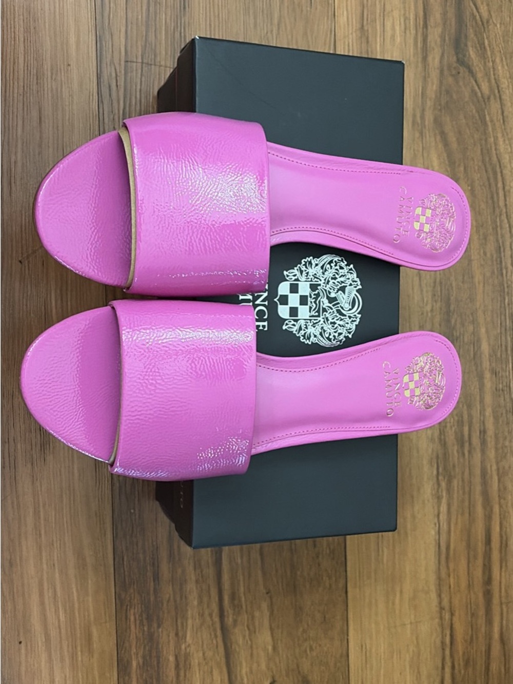 Vince Camuto Bright Pink Slide Sandals - Women